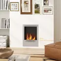 HOMCOM Stainless Steel Bioethanol Fire - Silver Tone - 6