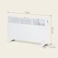 HOMCOM 1500W Convector Heater - White - 3