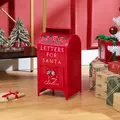 HOMCOM A5 Christmas Letter Postbox - Red/White - 2