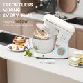 HOMCOM 1300W Kitchen Stand Mixer, with Accessories - White - 4