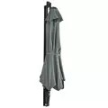 Outsunny 2.5m Wall Mounted Parasol, Hand to Push Outdoor Patio Umbrella with 180 Degree Rotatable Canopy for Porch, Deck, Garden, 250 cm, Grey - 7