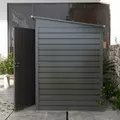 Outsunny 4 x 6ft Galvanised Metal Garden Shed, with Locking Door - Grey - 8