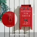 HOMCOM A5 Christmas Letter Postbox - Red/White - 5