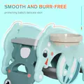HOMCOM 3-in-1 Baby Rocking Horse Portable Slide Basketball Hoop Equipment Indoor Outdoor Playground Toy, Age 18-36 Months, Green - 4