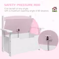 AIYAPLAY 2-in-1 Toy Box for Kids with Lid for Bedroom, Nursery, Playroom, Pink - 6