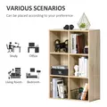 HOMCOM Six-Cube Bookcase - Oak Wood Effect - 4