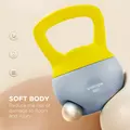 SPORTNOW 8KG Soft Kettlebell, Kettlebell with Non-Slip Handle for Home Gym, Weight Lifting, Strength Training, Yellow/Grey - 4