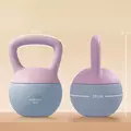 SPORTNOW 8KG Soft Kettlebell, Kettlebell with Non-Slip Handle for Home Gym, Weight Lifting, Strength Training, Purple/Grey - 3