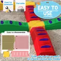 AIYAPLAY 12-Piece Kids Balance Beam Stepping Stones, with Non-Slip Foot Pads, Multicoloured - 5