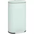 HOMCOM 30L Metal Kitchen Bin, with Soft-Close Lid - Light Green - 1