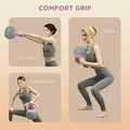 SPORTNOW 6KG Soft Kettlebell, Kettle Bell with Non-Slip Handle for Home Gym, Weight Lifting, Strength Training, Purple/Grey - 5