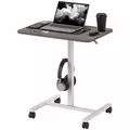 HOMCOM 75-115cm Manual Adjustable Sit-To-Stand Desk - White/Grey - 1