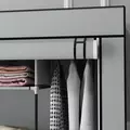 HOMCOM Fabric Wardrobe for Bedroom, Portable Cloth Wardrobe with 10 Compartments, 2 Hanging Rails and 4 Fabric Drawers, 166 x 42.5 x 169.5cm, Dark Grey - 7