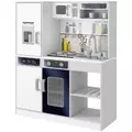 AIYAPLAY Pretend Play Toy Kitchen, Kids Kitchen Playset w/ Sounds, Lights, Running Water, Coffee Maker, Refrigerator - 1