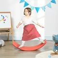 ZONEKIZ Balance Board Kids Wobble Board, Sensory Training Rocking Toy for Children, Nursery Toy, for Ages 3-6 Years, 82 x 27.5 x 19.5cm - Red - 2