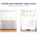 HOMCOM Painted MDF Radiator Cover Heater Cabinet Modern Slatted Home Furniture Living Room Bedroom Worktop White 82H x 78W x 19D - 6