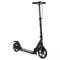 HOMCOM Kick Scooter, Folding 2 Wheel Scooter with Dual Brake System, Dual Suspension, 230mm Big Wheels and 3 Adjustable Handlebar, for 14+ Teens Adults, up to 100KG, Black - 1