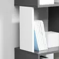 HOMCOM Modern 5-Tier Bookshelf, Freestanding Bookcase Storage Shelving for Living Room Home Office Study, White and Dark Grey - 7