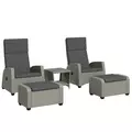 Outsunny 5-Piece Rattan Garden Furniture Set with Cushions - Charcoal Grey - 1
