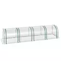 Outsunny 395  x 100 cm Low Tunnel Greenhouse - Clear - 1