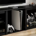 HOMCOM 65" TV Stand, with LED Lights and Storage - Black - 9