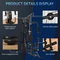 HOMCOM Multifunction Home Gym System Weight Training Exercise Workout Station - 4