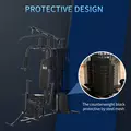 HOMCOM Multifunction Home Gym System Weight Training Exercise Workout Station - 5