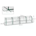 Outsunny 395  x 100 cm Low Tunnel Greenhouse - Clear - 3