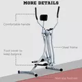 HOMCOM Air Walker Glider, Cross Trainer Fitness Machine, with LCD, for Home Gym, Grey - 7