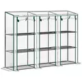 Outsunny 46 x 215cm Nine-Shelf Greenhouse - 1