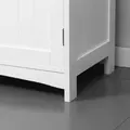 kleankin Pedestal Under Sink Cabinet with Double Doors, Modern Bathroom Vanity Unit, Storage Cupboard with Adjustable Shelves, White - 9