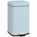HOMCOM 20L Modern Boxy Metal Home Kitchen Bin - Light Green - 1