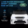 AIYAPLAY Licensed Land Rover Discovery Sport, 12V Kids Ride on Car w/ Remote Control, Lights, Music, Horn, for 3-6 Years, White - 4