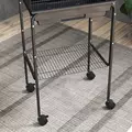 PawHut Bird Cage Budgie Cages for Finch Canary Parakeet with Stand Wheels Slide-out Tray Accessories Storage Shelf, Black - 9