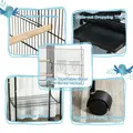 PawHut Bird Cage Budgie Cages for Finch Canary Parakeet with Stand Wheels Slide-out Tray Accessories Storage Shelf, Black - 5