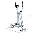 HOMCOM Air Walker Glider, Cross Trainer Fitness Machine, with LCD, for Home Gym, Grey - 3