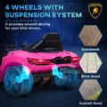 AIYAPLAY Lamborghini Revuelto Licensed 12V Ride on Car w/ Butterfly Doors, Transport Wheels, Suspension, Remote Control, Pink - 6