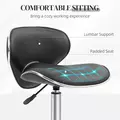 HOMCOM Adjustable Rolling Swivel Beauty Salon Chair, Stool for Spa, Black - 6