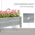 Outsunny 58L Garden Raised Bed Planter Grow Containers for Outdoor Patio Plant Flower Vegetable Pot Fir Wood, 100 x 36.5 x 36 cm, Grey - 6