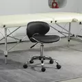 HOMCOM Adjustable Rolling Swivel Beauty Salon Chair, Stool for Spa, Black - 7