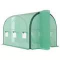 Outsunny 3 x 2 m Polytunnel Greenhouse, with Windows and Doors - Green - 1