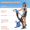 HOMCOM 2-in-1 Folding Exercise Bike with 8-Level Magnetic Resistance, Arm Resistance Band, Pulse Sensor, Blue - 9