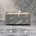 Outsunny 130 L Rattan Garden Storage Box, with Seat - Grey - 6
