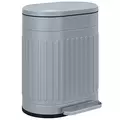 HOMCOM 20L Metal Kitchen Bin, with Soft-Close Lid - Grey - 1