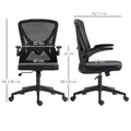 Vinsetto Mesh Back Office Chair, with Flip-Up Arms - Black - 3