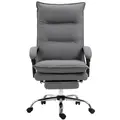 Vinsetto Massage Office Chair, PU Desk Chair with 6 Point Massage, High Back Computer Chair with Metal Legs, Thick Seat, Remote Control and Adjustable Height, Black - 1