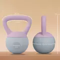 SPORTNOW 4KG Soft Kettlebell, Kettle Bell with Non-Slip Handle for Home Gym, Weight Lifting, Strength Training, Purple/Grey - 3