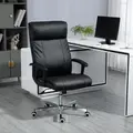 Vinsetto Massage Office Chair, PU Desk Chair with 6 Point Massage, High Back Computer Chair with Metal Legs, Thick Seat, Remote Control and Adjustable Height, Black - 2