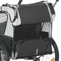 HOMCOM 2 Seat Bike Trailer with 5 Point Harness, Baby Bike Stroller with Safety Flag, Reflectors, for 18+ Months, Black - 9