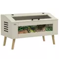 PawHut 140L Vivarium for Snakes, Lizards, Horned Frogs, Chameleons, Hamsters, Gerbils with Tempered Glass Windows - 1